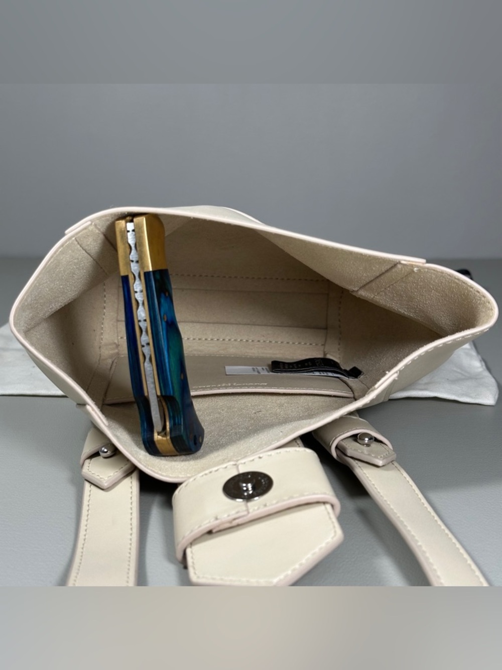 Banana Republic Factory Leather Mini Tab Crossbody Euc Bag View 6